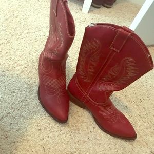 Ladies Red cowboy boots